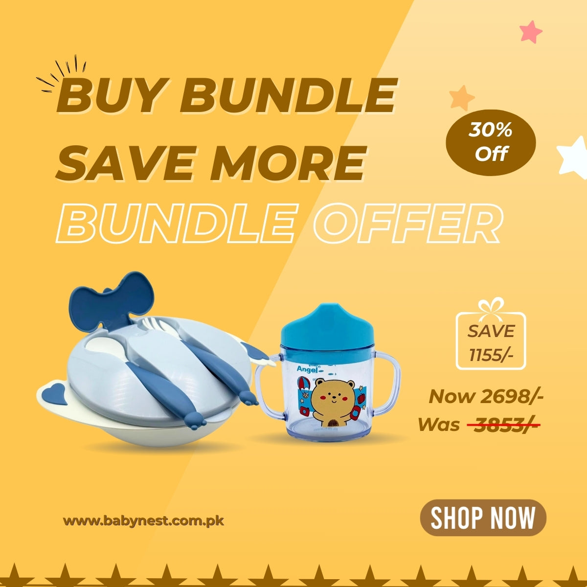 Baby Weaning Essentials Bundle – Feeding Bowl with Spoon + Training Sipper Cup (200ml)