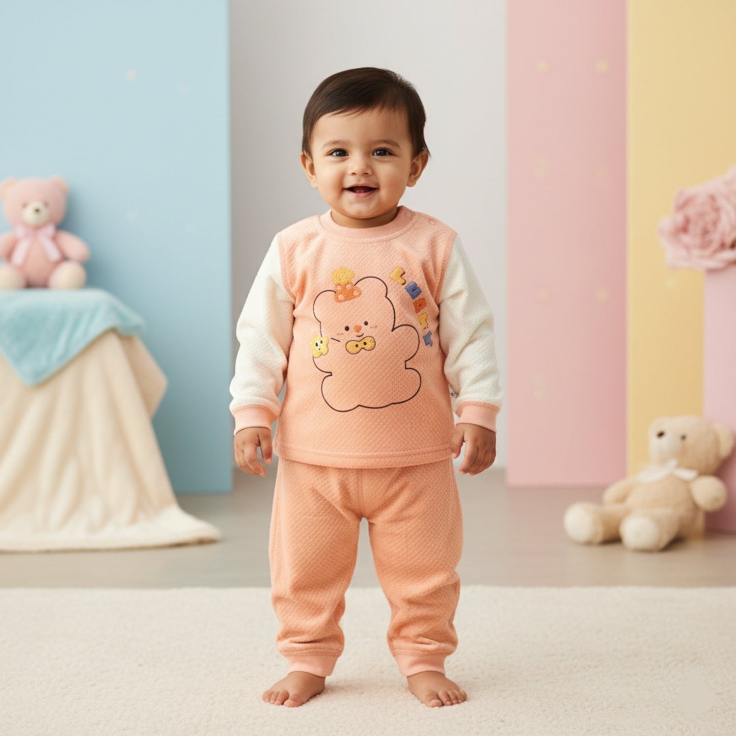 Little Lucky Bear Quilted Suit 2pc (18M-4Y)