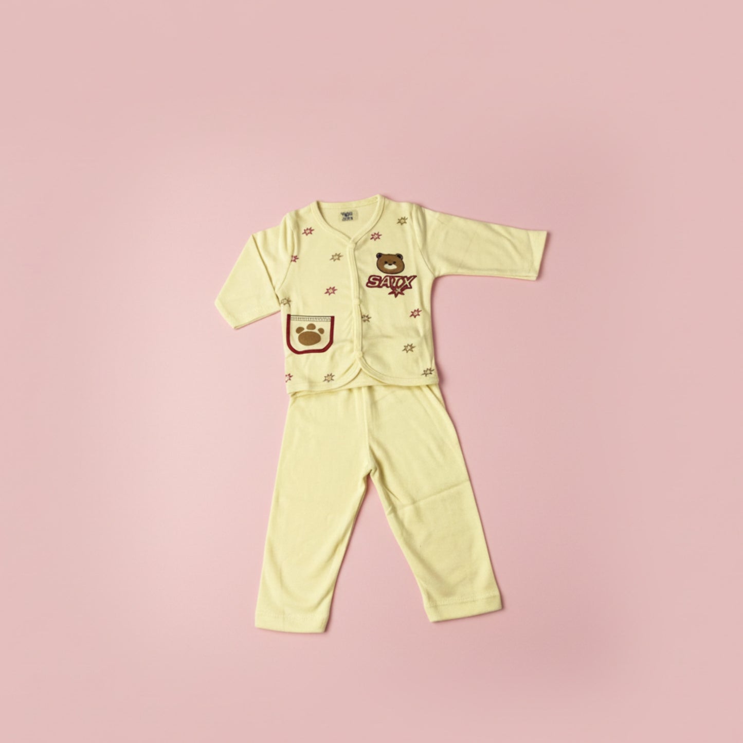 Teddy Star Breathable Cotton Suit 2pc (6-12M)