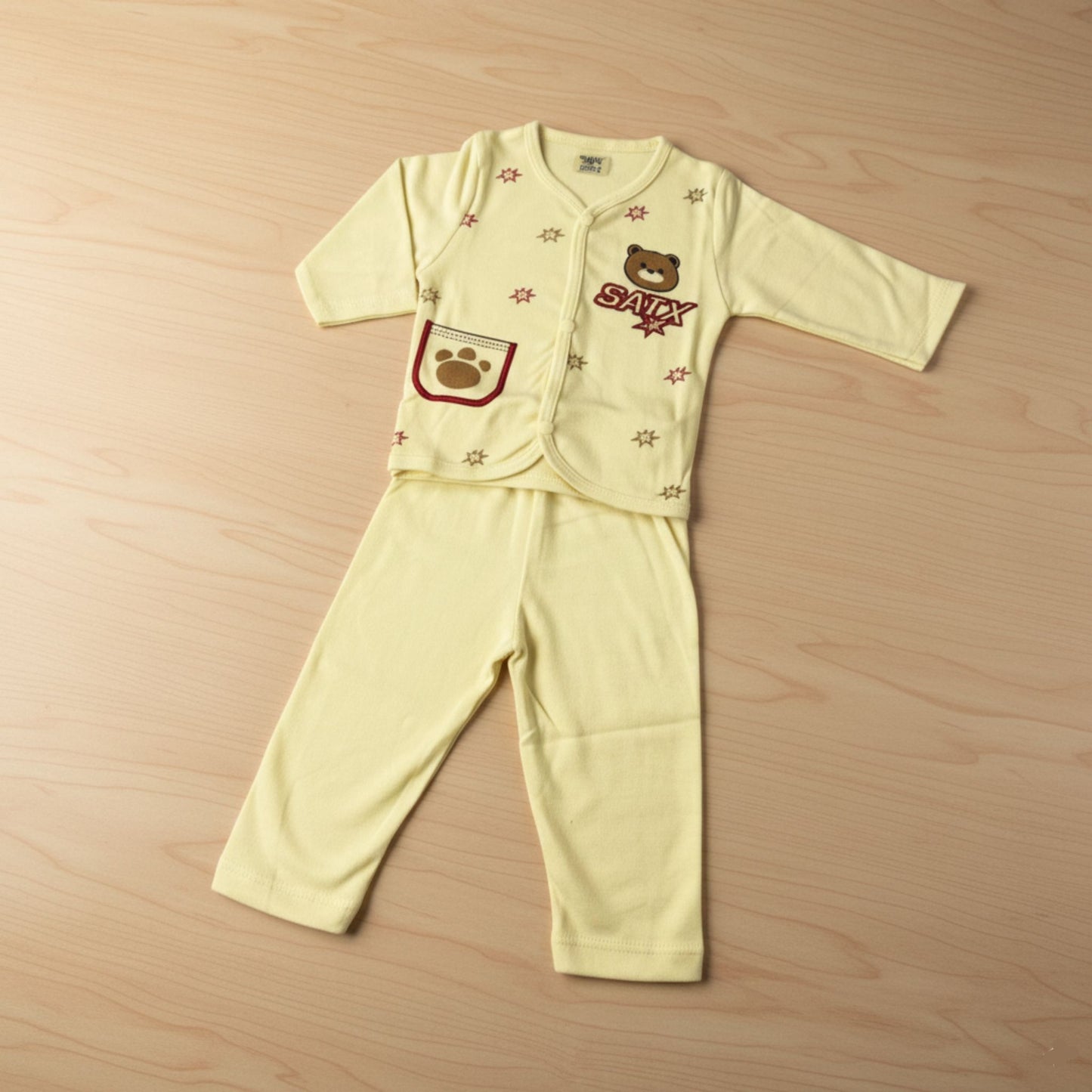 Teddy Star Breathable Cotton Suit 2pc (6-12M)