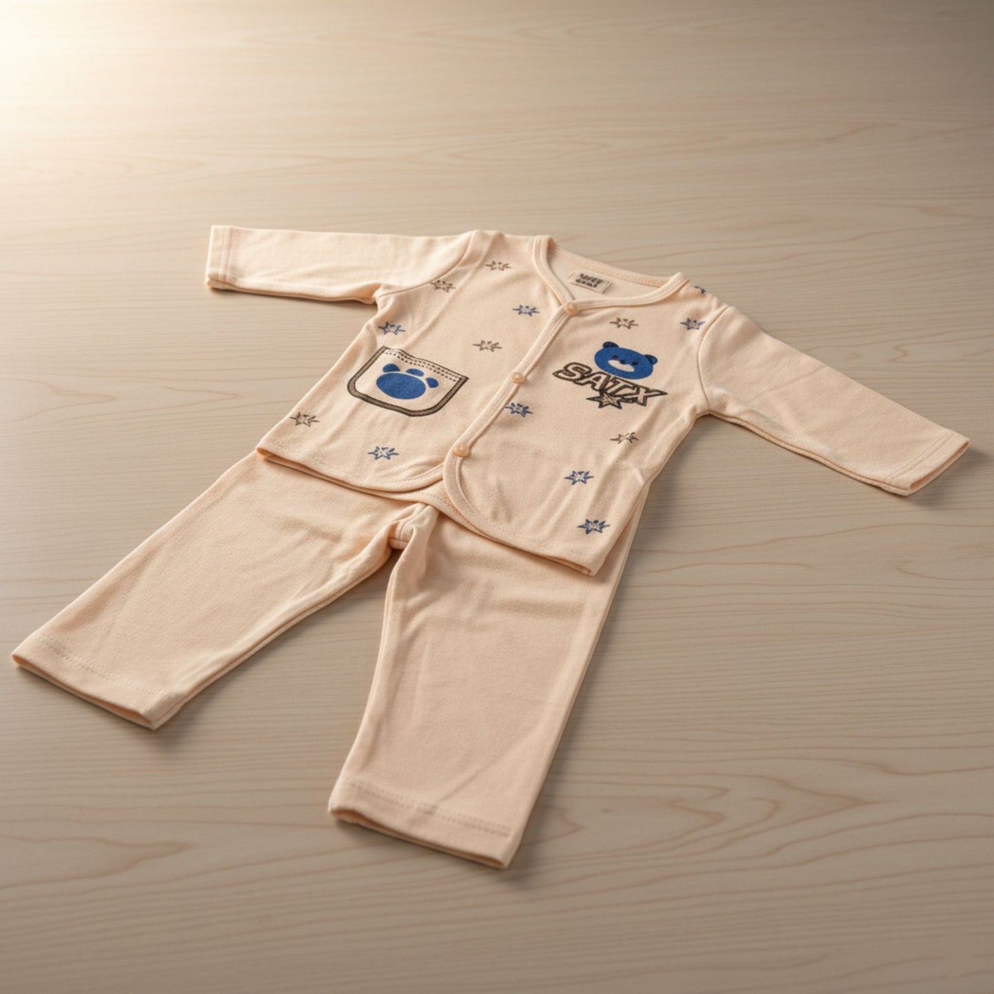 Teddy Star Breathable Cotton Suit 2pc (6-12M)