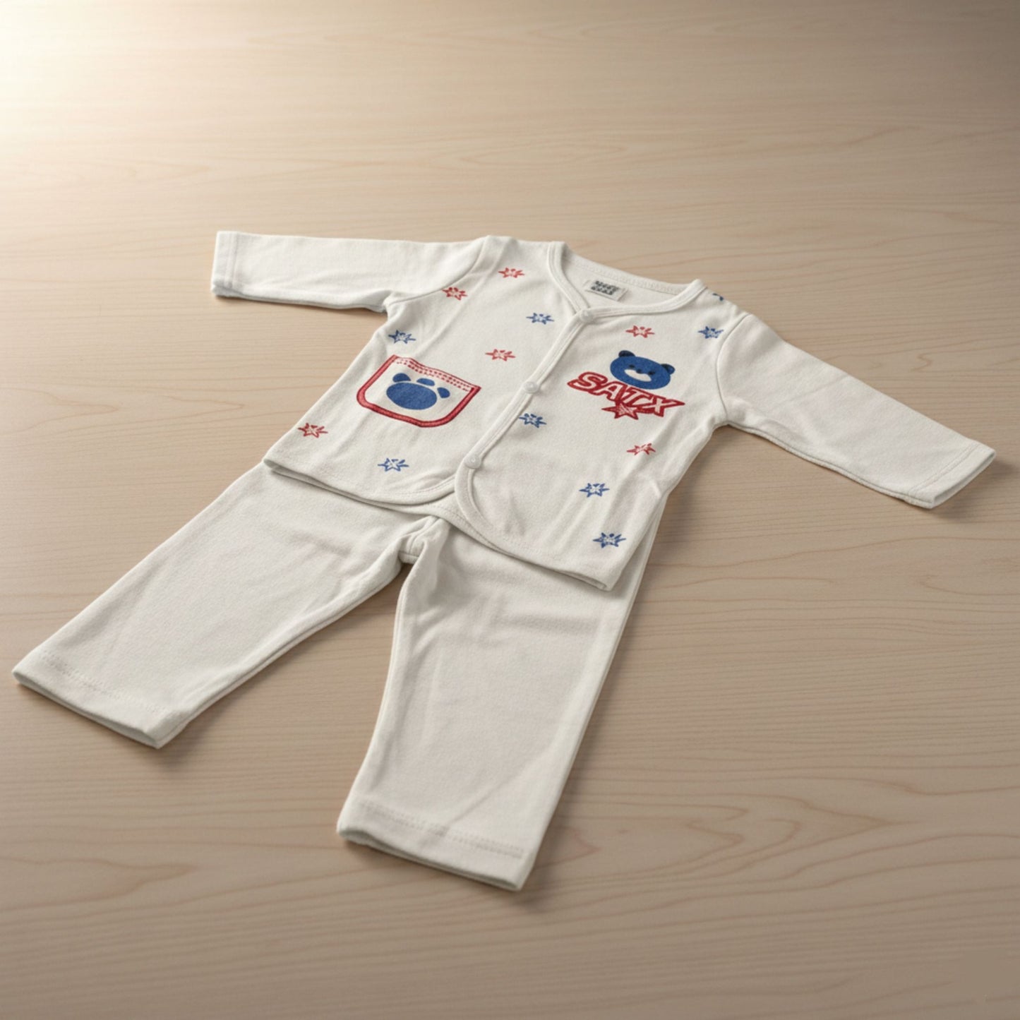 Teddy Star Breathable Cotton Suit 2pc (6-12M)