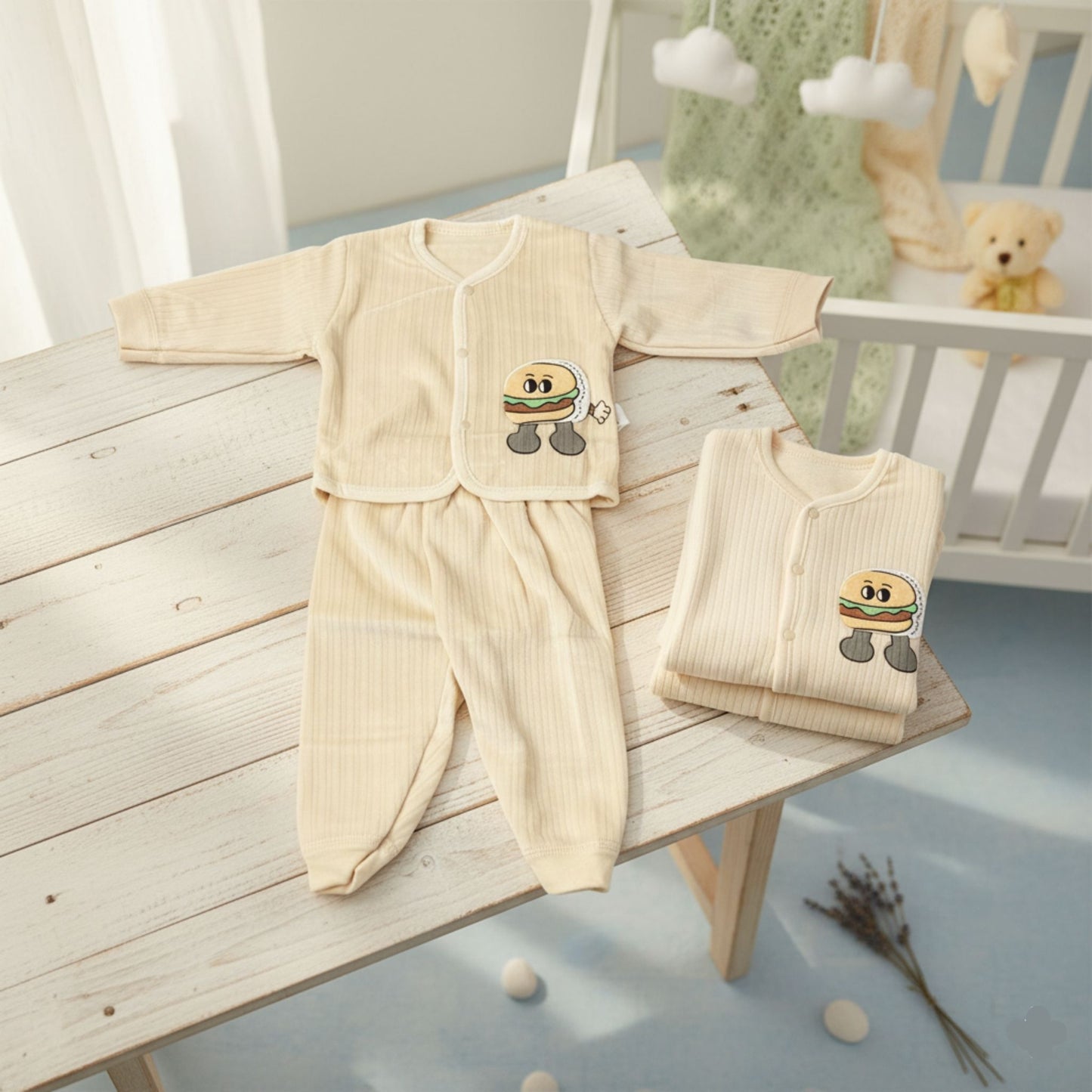 Little Burger Buddy Outfit 2pc (6-12M)
