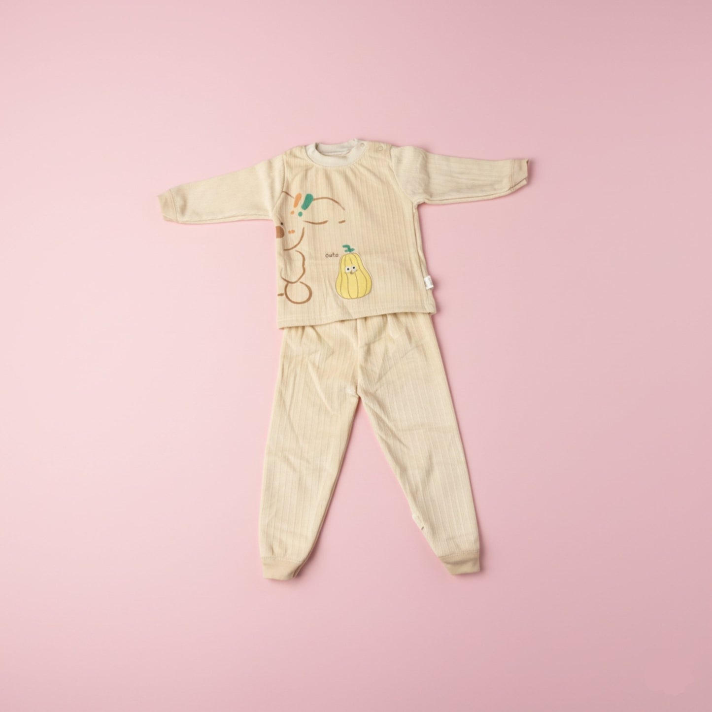 Hello Pup Pineapple Outfit 02 pc-Beige (18M-4Y)