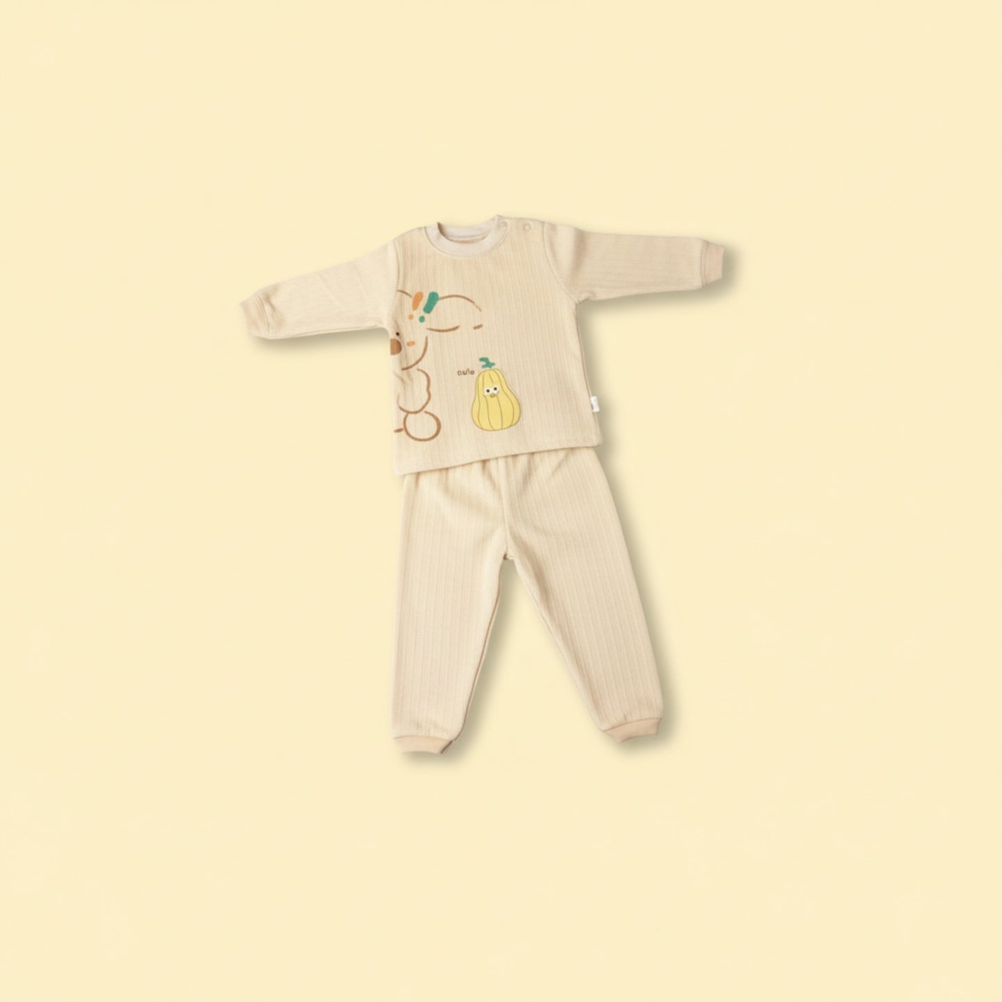 Hello Pup Pineapple Outfit 02 pc-Beige (18M-4Y)