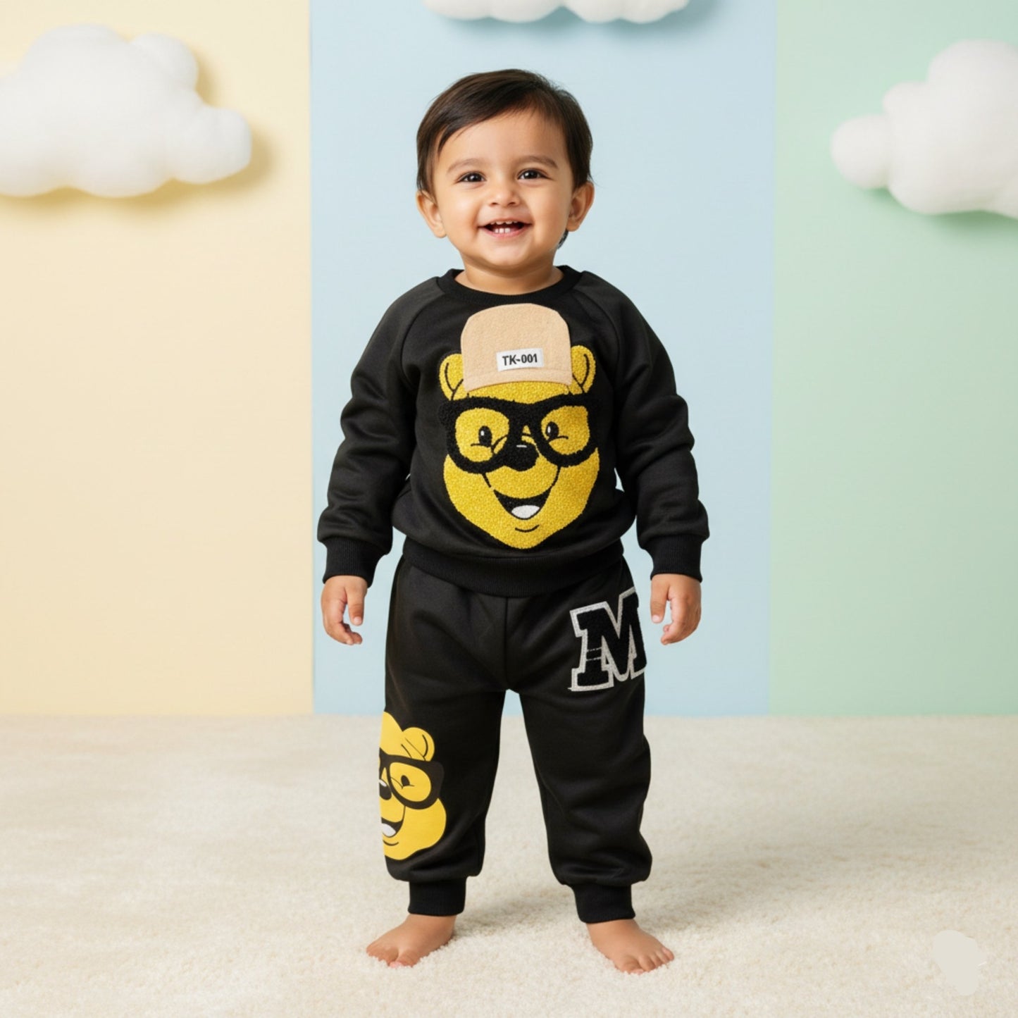 Smarty Bear Baby Outfit 2pc - Black (18M-5Y)