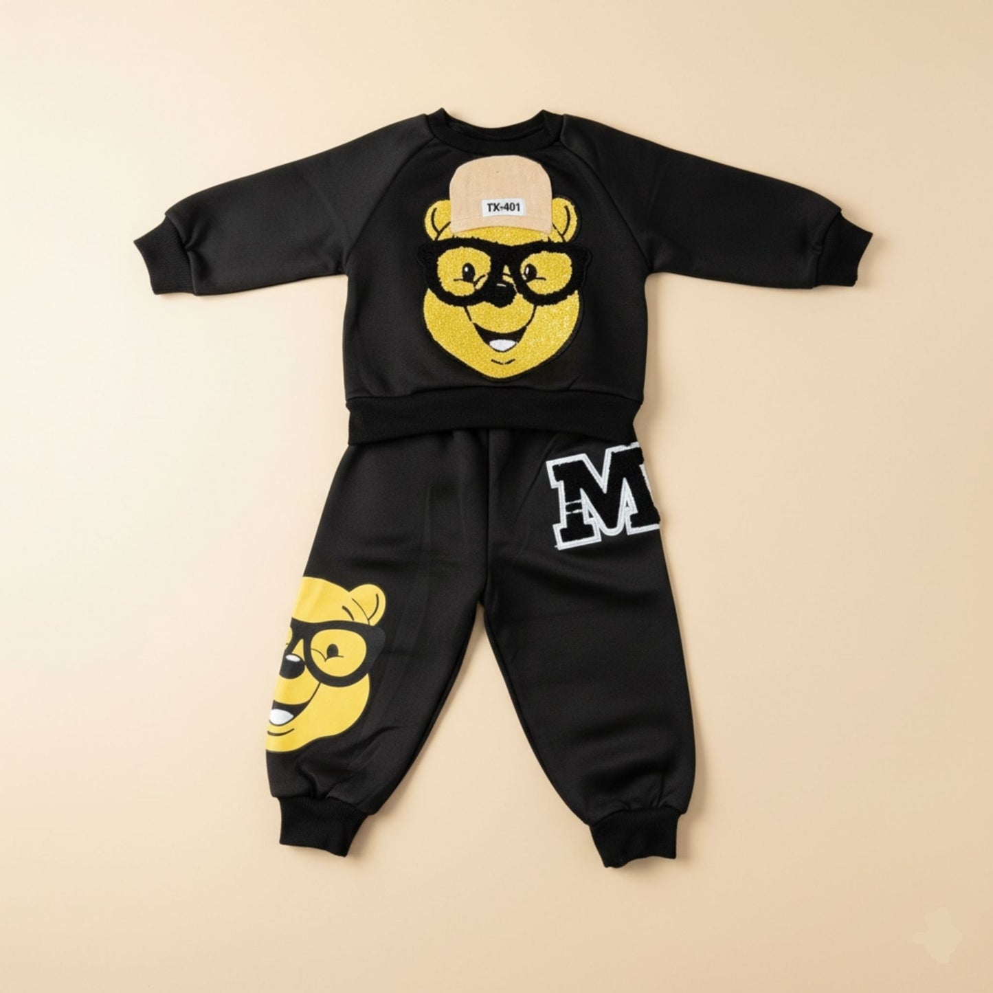 Smarty Bear Baby Outfit 2pc - Black (18M-5Y)