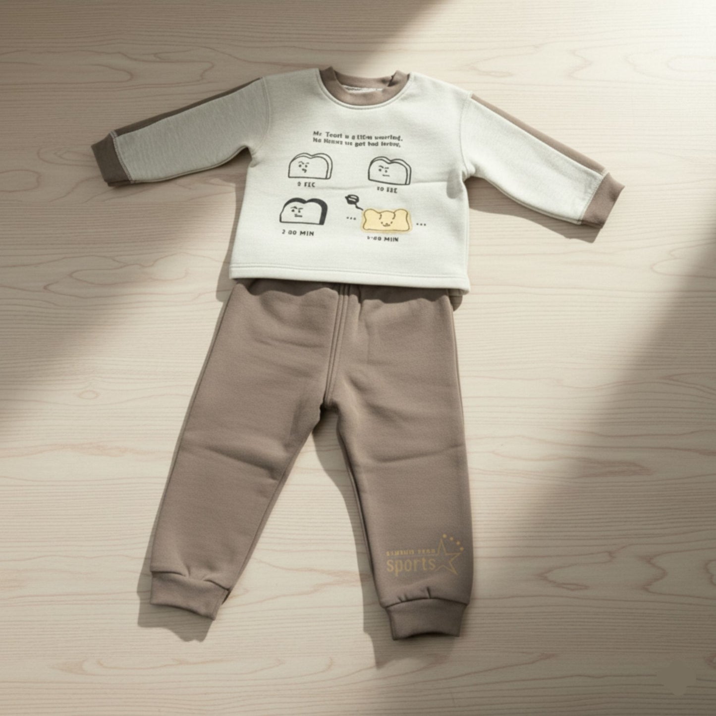 Mr. Toast Baby Outfit 2pc Grey (2-7Y)