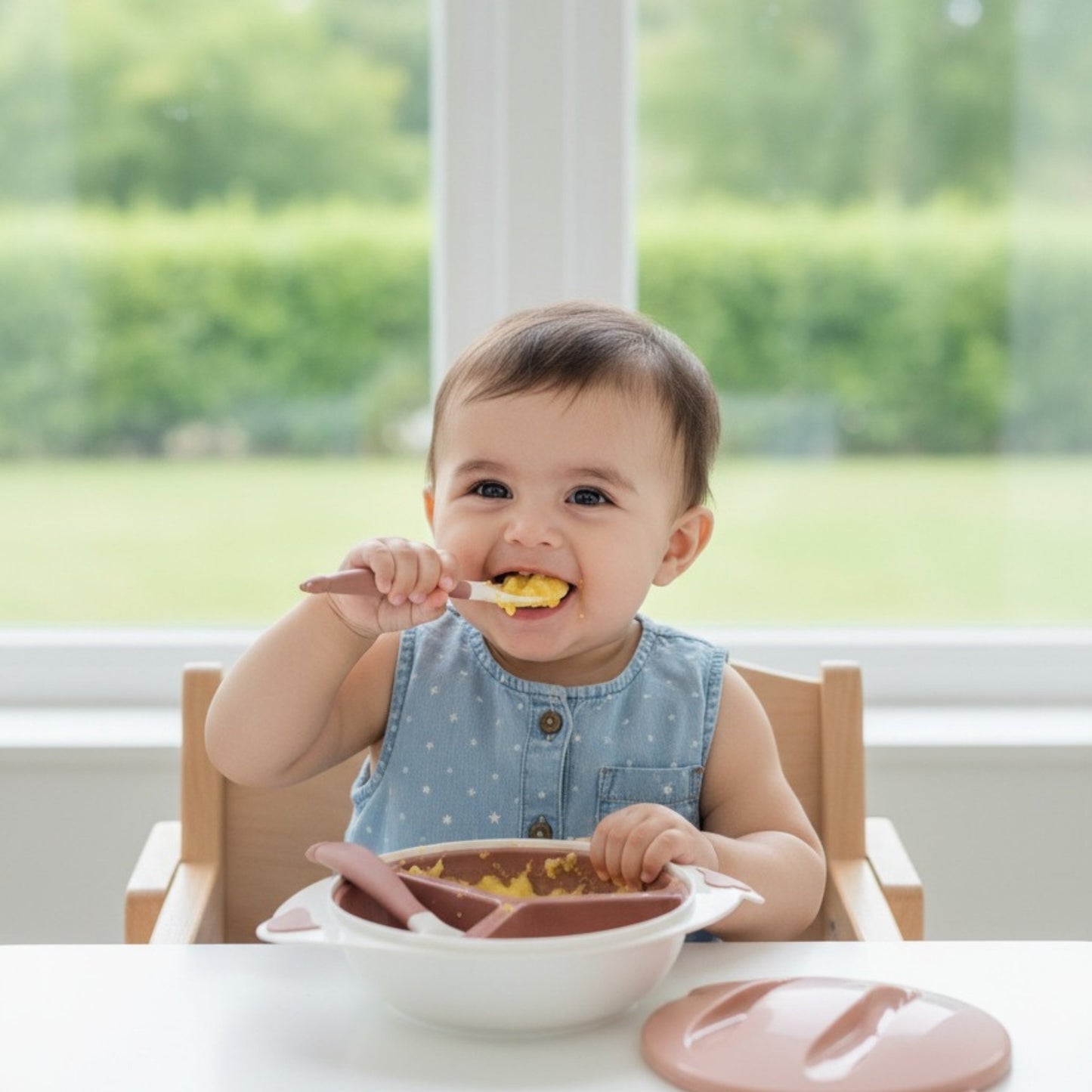 MINITREE Plastic Feeding Bowl with Spoon