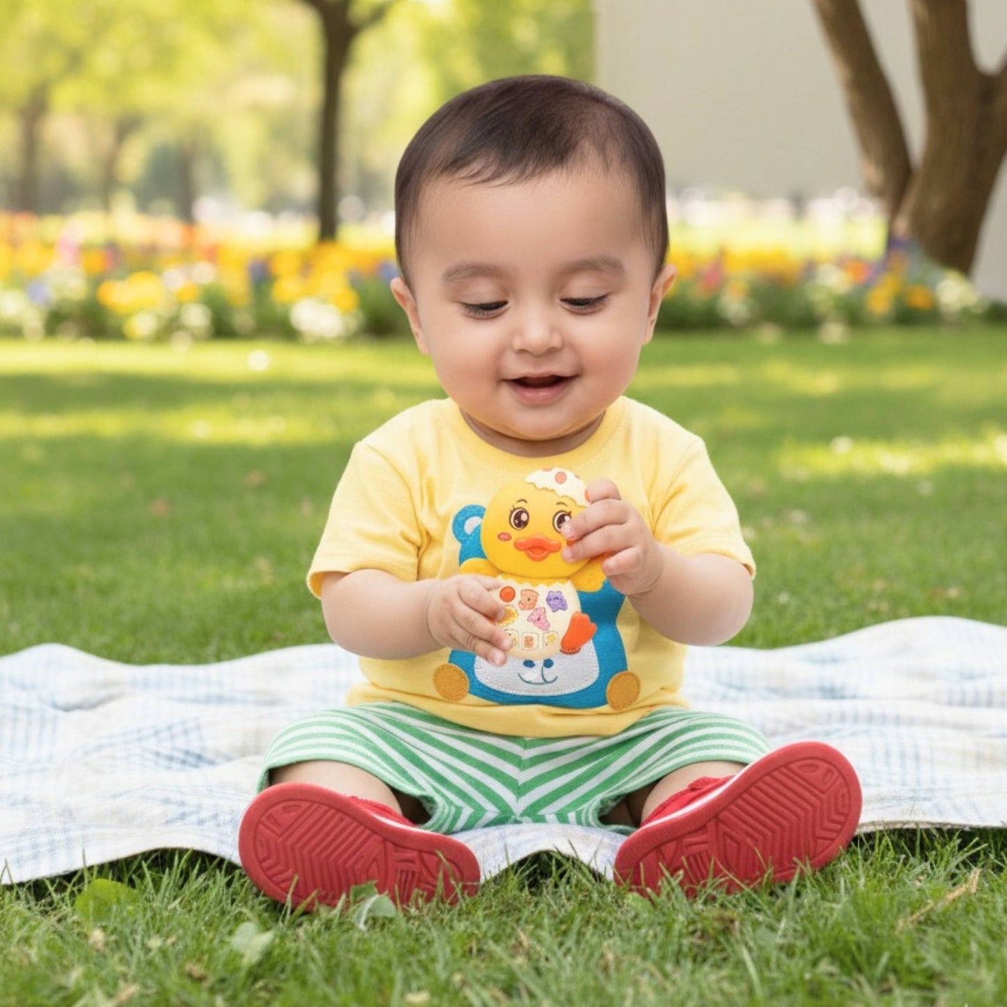 Funny Duck Music Baby Toy – Yellow