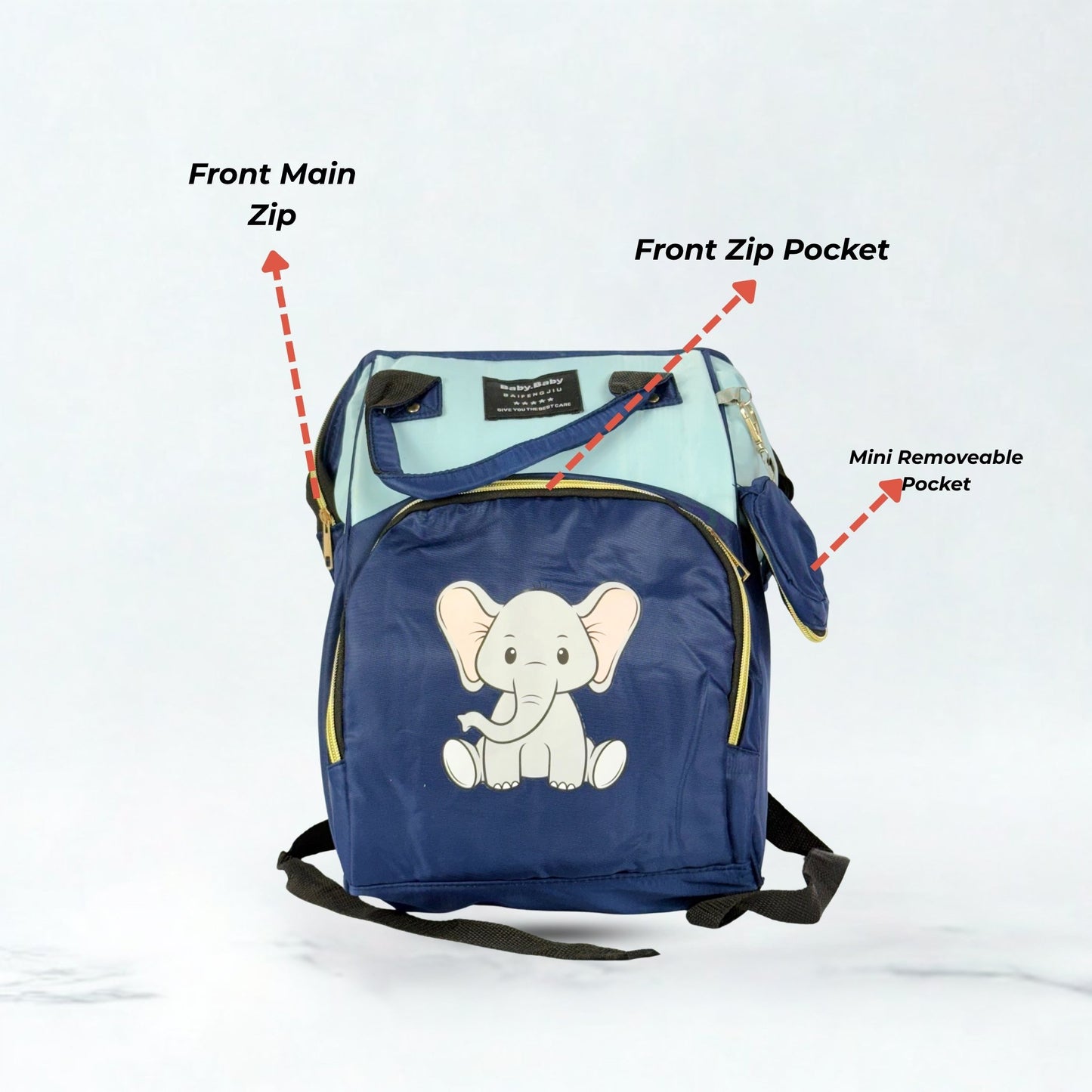Baby Elephant Diaper Shoulder Bag