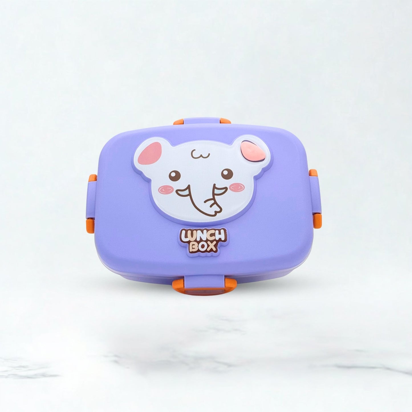 Elephant Plastic Lunch Box - Purple