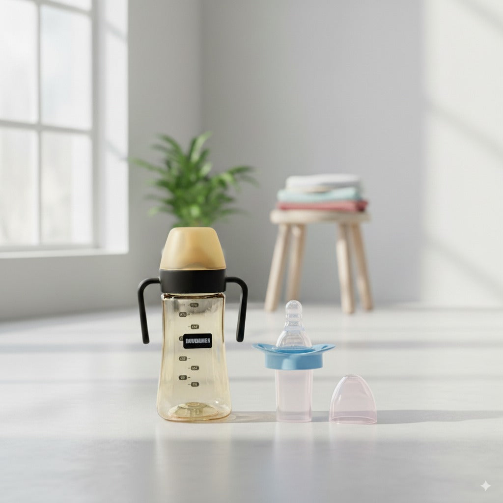 Baby Feeding & Care Bundle – Wide Neck Feeder (300ml) + Medicine Feeder