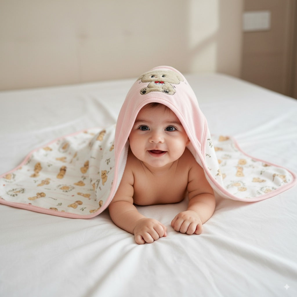 Coco Bear Premium Cotton Baby Wrapping Sheet