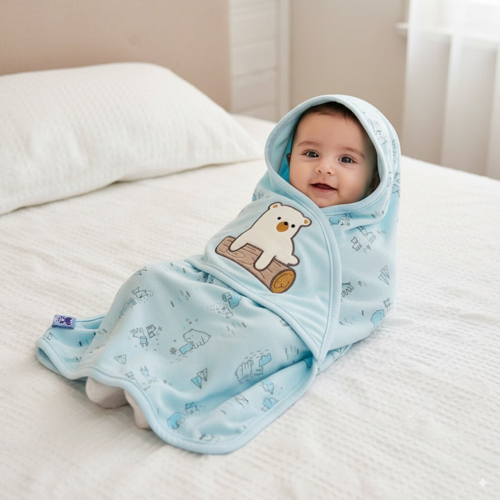 Polar Bear Premium Cotton Baby Wrapping Sheet