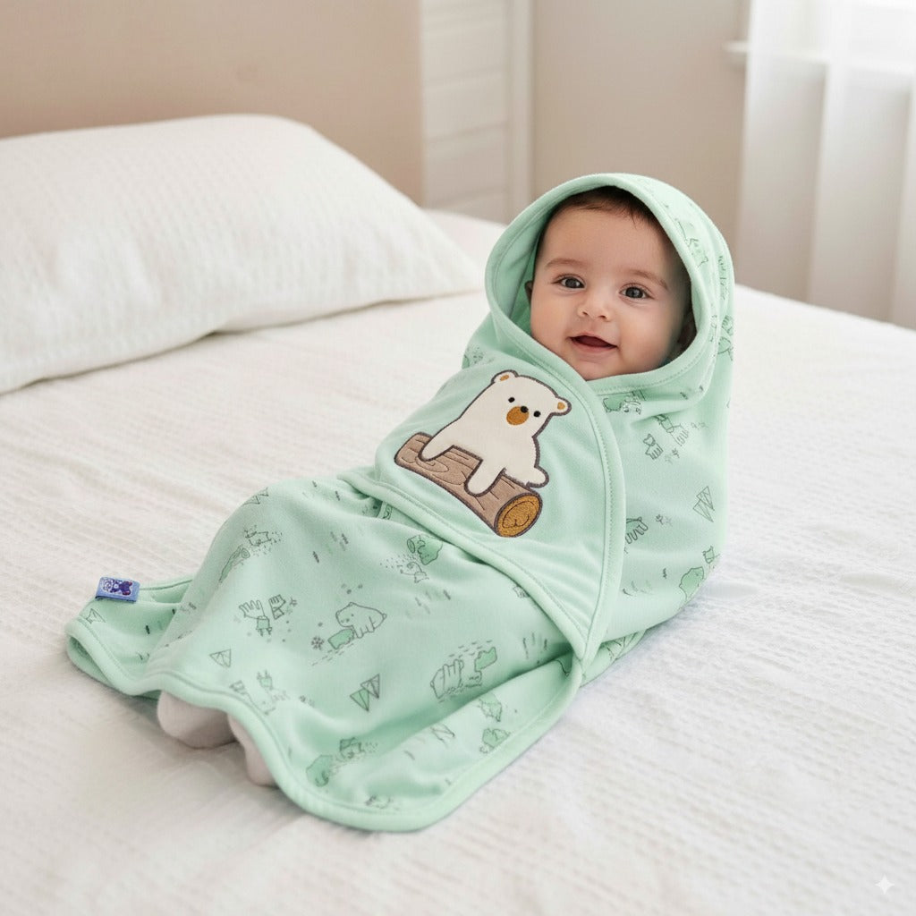 Polar Bear Premium Cotton Baby Wrapping Sheet