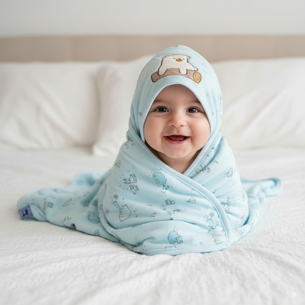 Polar Bear Premium Cotton Baby Wrapping Sheet