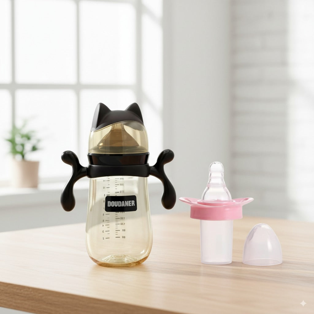 Baby Feeding & Care Essentials Bundle – Wide Neck Feeder (350ml) + Medicine Feeder