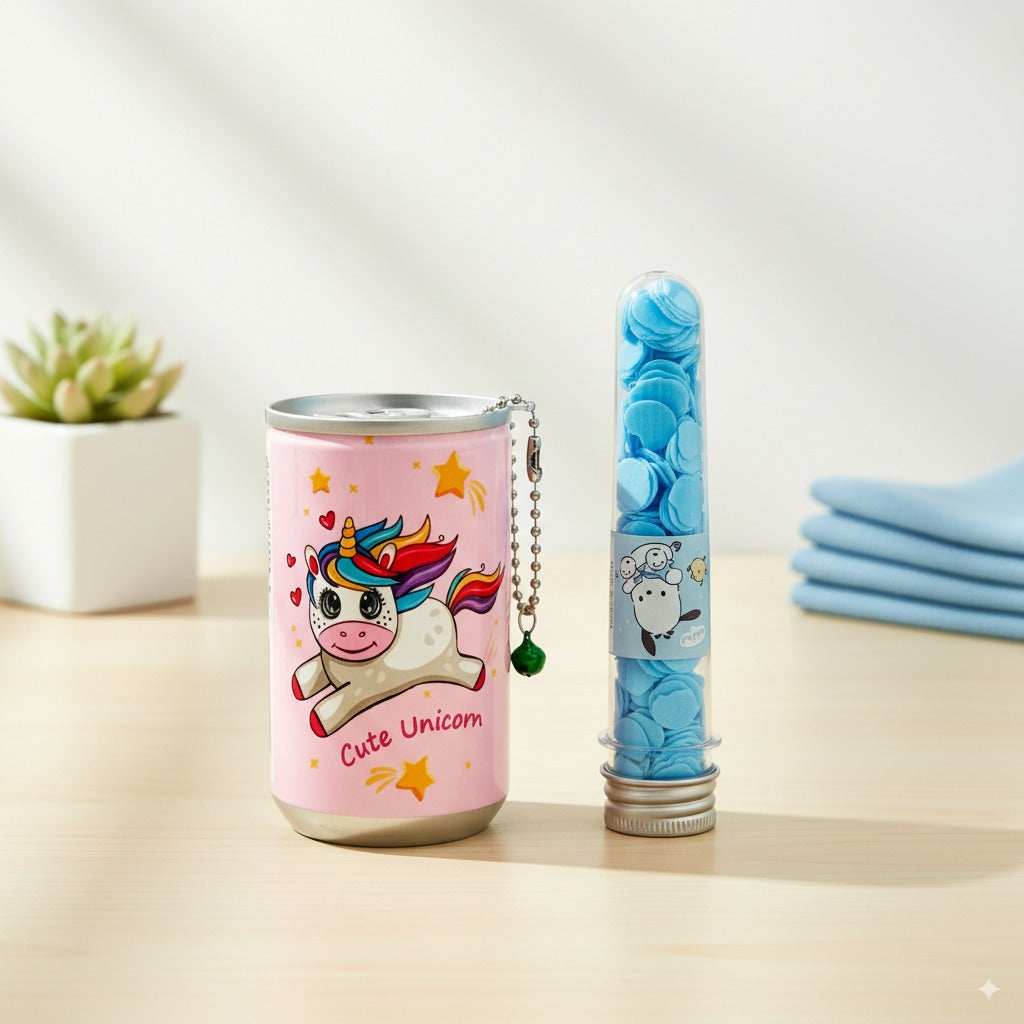 On-the-Go Hygiene Bundle – Unicorn Wet Wipes (2x30pcs) + Perfumed Paper Soap Tube