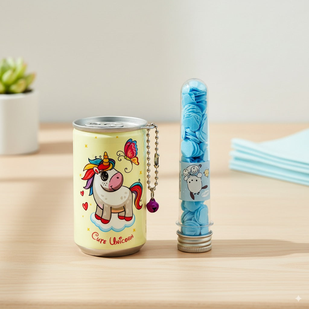 On-the-Go Hygiene Bundle – Unicorn Wet Wipes (2x30pcs) + Perfumed Paper Soap Tube