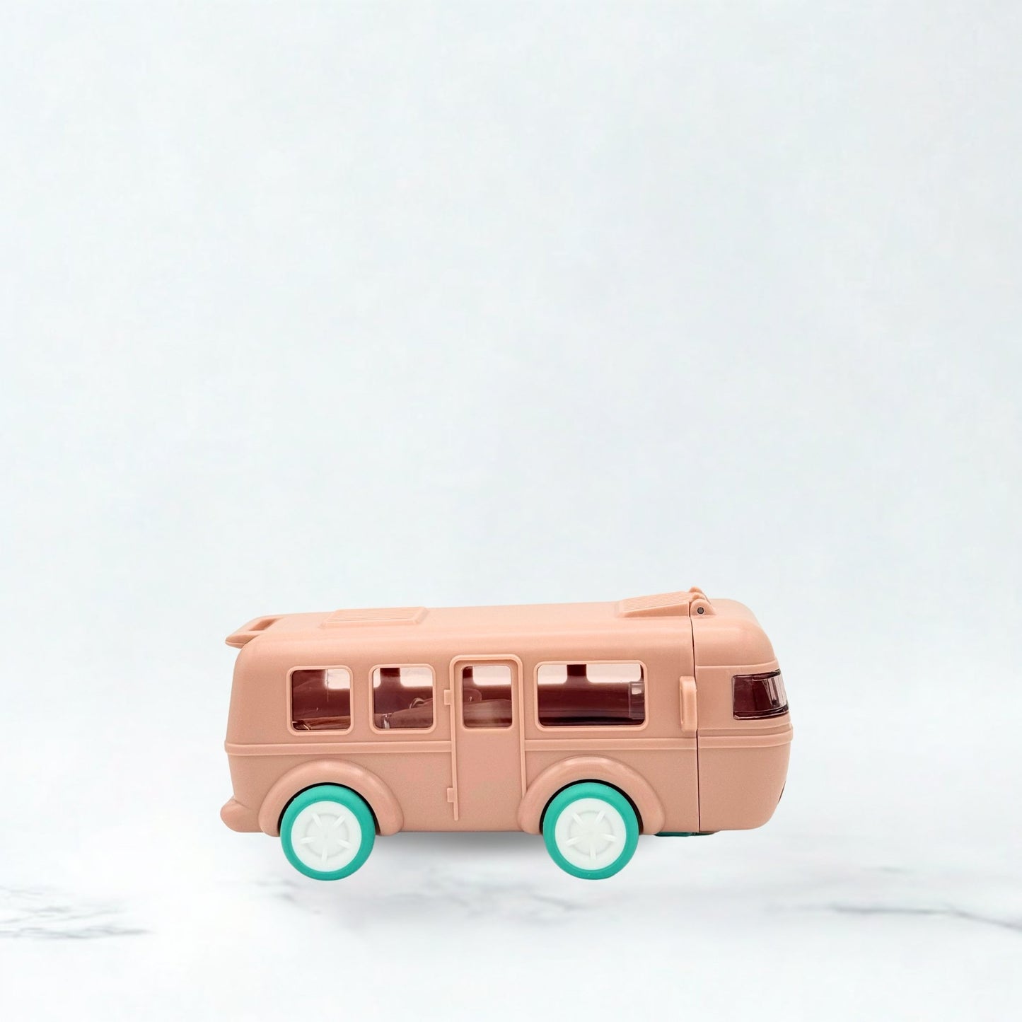 Kids Bus Shaped Straw Water Bottle 500ml