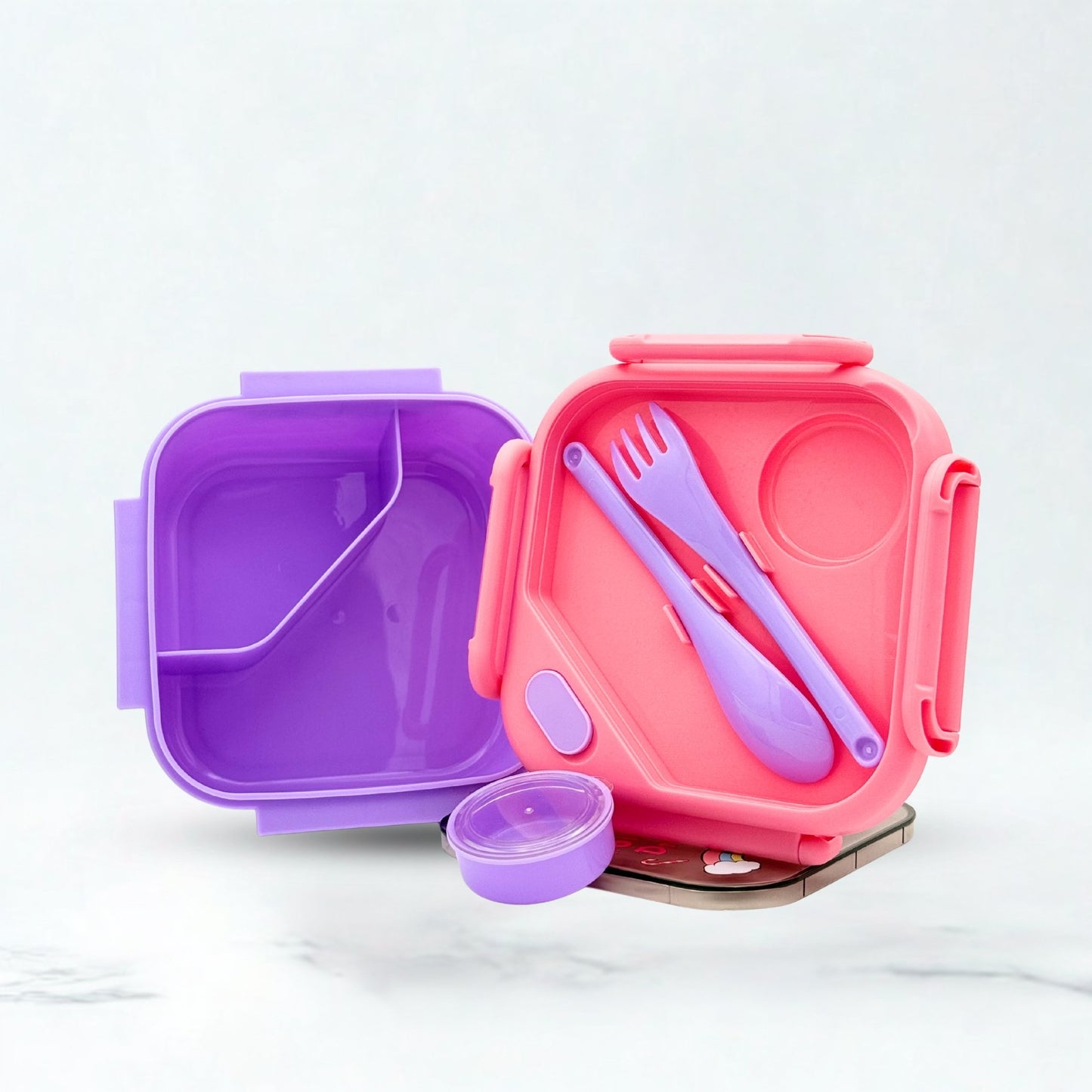 Baby Unicorn Plastic Lunch Box - Pink