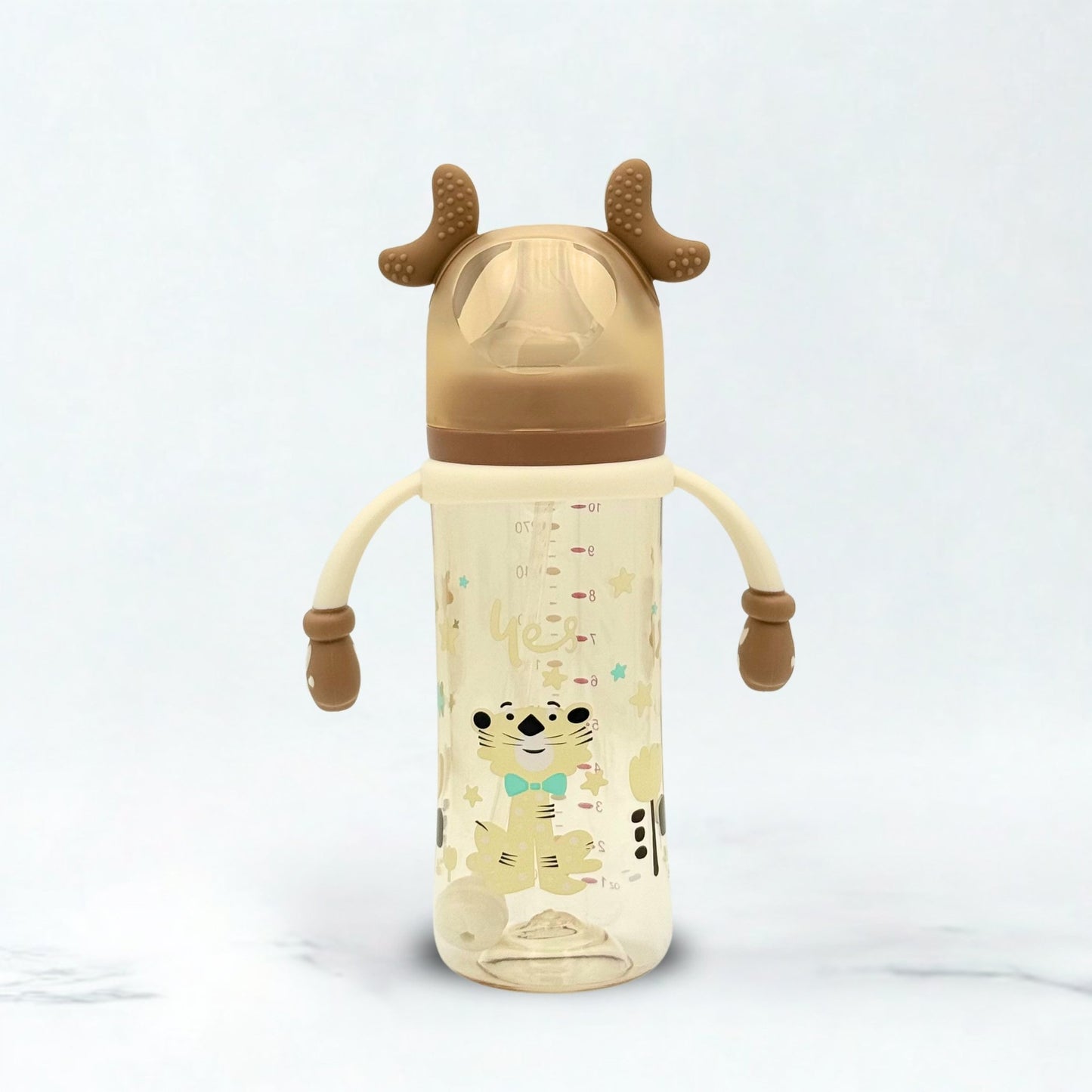 Yes Wide Neck Baby Plastic Feeder Brown 300ml/10oz