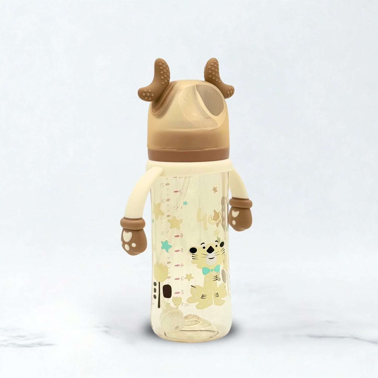 Yes Wide Neck Baby Plastic Feeder Brown 300ml/10oz