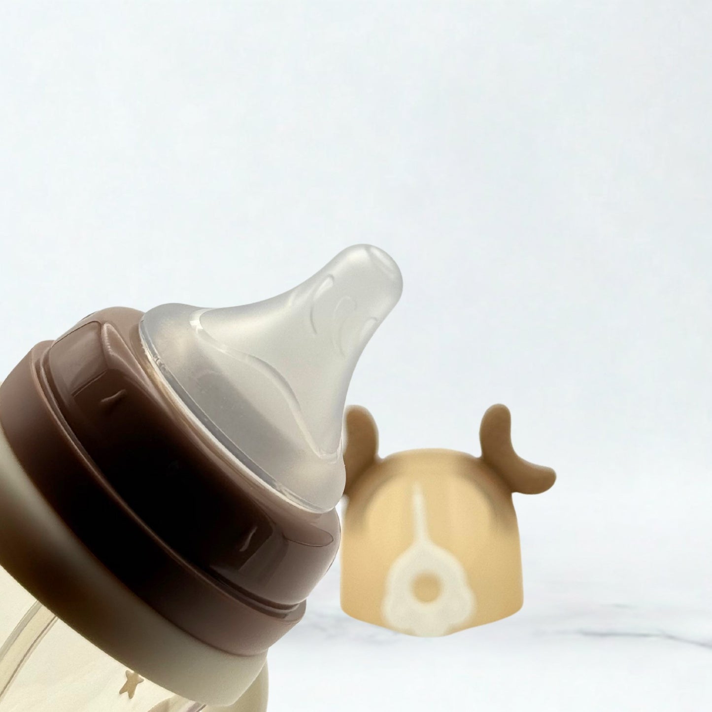 Yes Wide Neck Baby Plastic Feeder Brown 300ml/10oz
