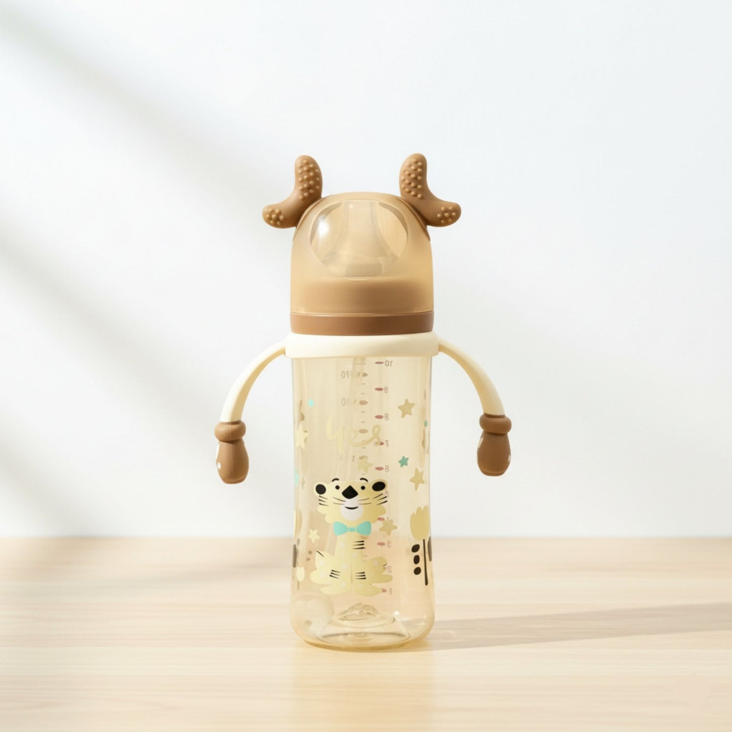 Yes Wide Neck Baby Plastic Feeder Brown 300ml/10oz