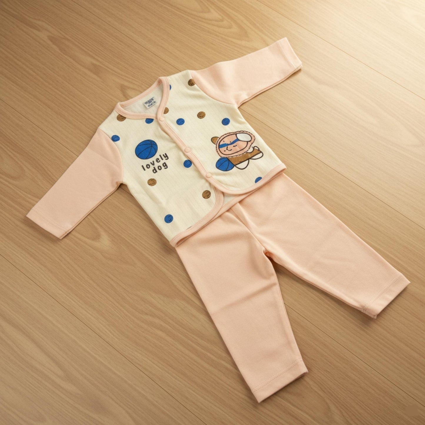 Lovely Dog Breathable Cotton Suit 2pc (6-12M)