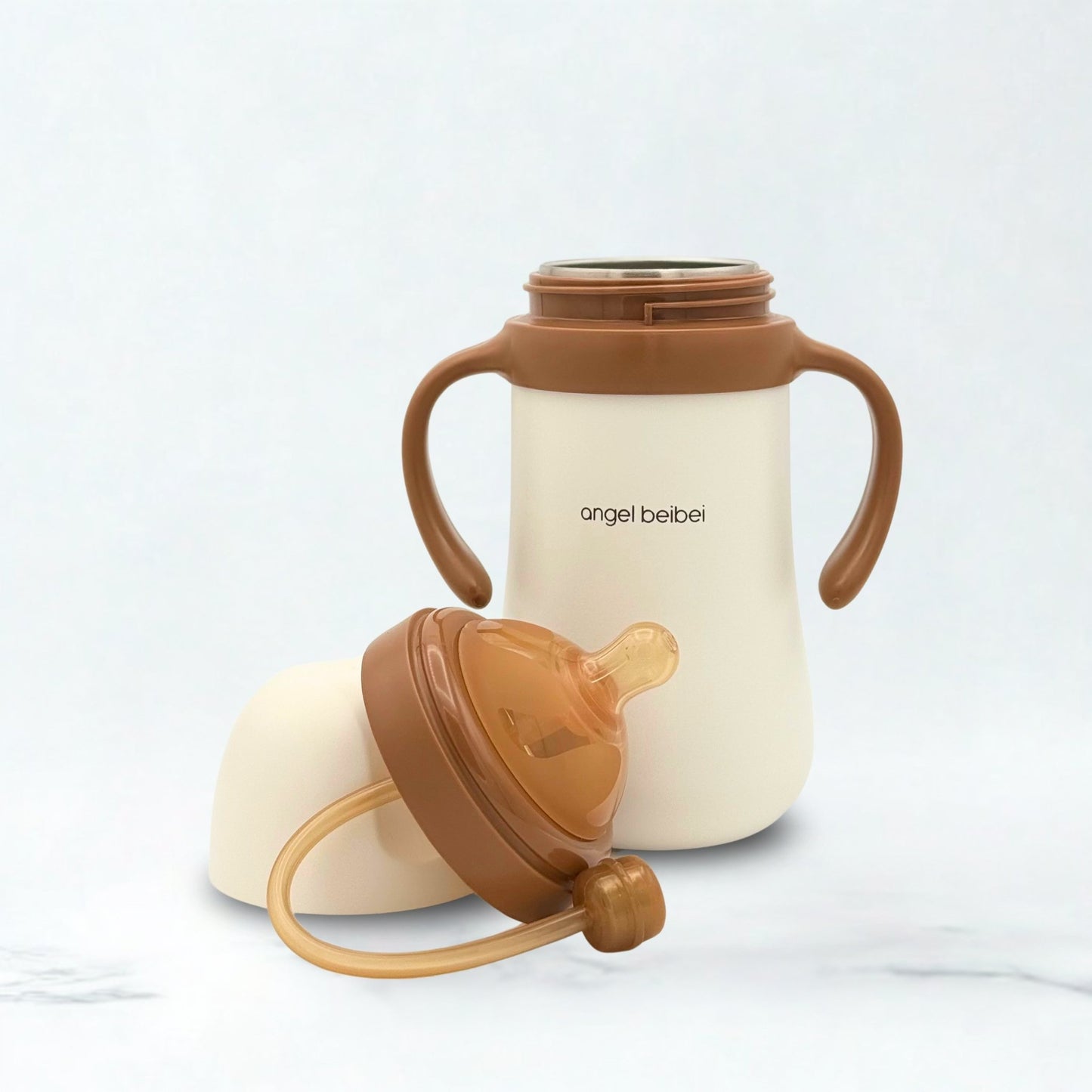 Baby Thermal Steel Feeder – 280ml / 9oz (White)