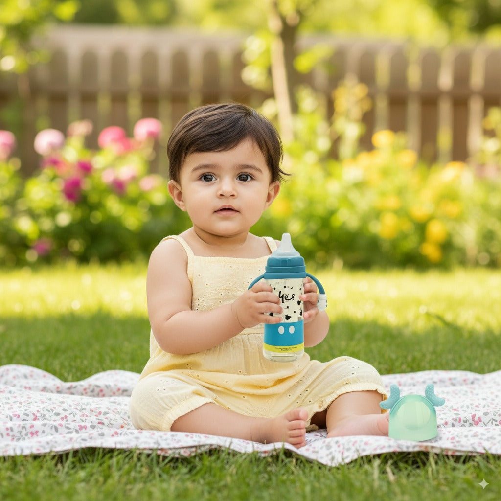 Yes Wide Neck Baby Plastic Feeder 300ml/10oz