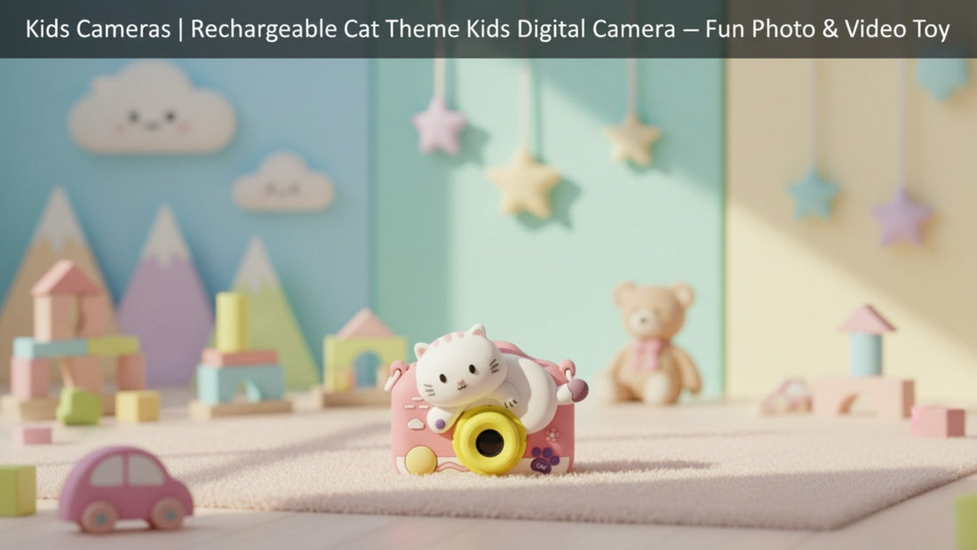 Rechargeable Cat Theme Kids Digital Camera – Fun Photo & Video Toy for Creative Kids - Baby Nest