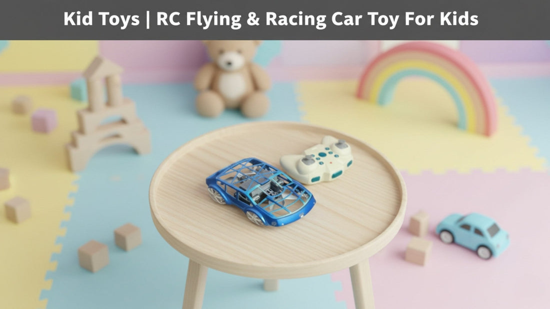 Rc flying and racing car toy for kids with remote control dual mode ground and air play - Baby Nest