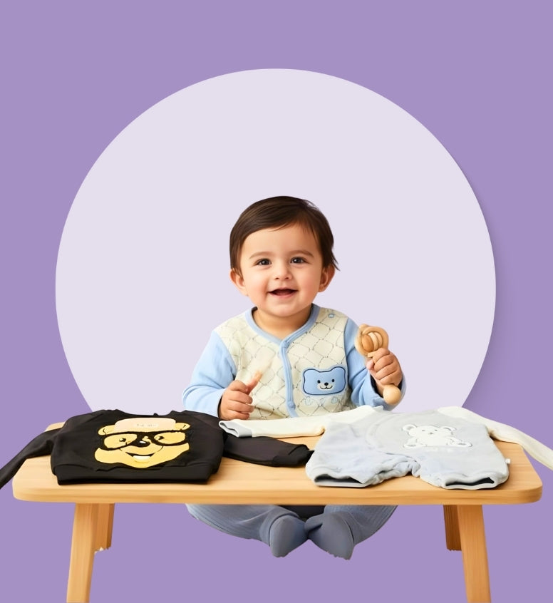 Baby boy wearing playful and comfortable clothing for kids - Baby Nest