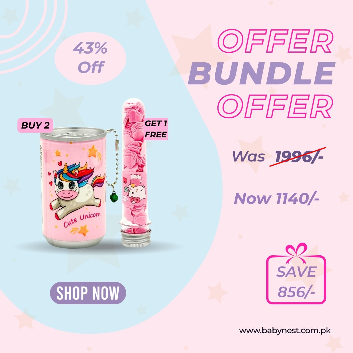 On-the-Go Hygiene Bundle – Unicorn Wet Wipes (2x30pcs) + Perfumed Paper Soap Tube