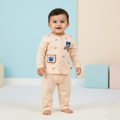 Teddy Star Breathable Cotton Suit 2pc (6-12M)