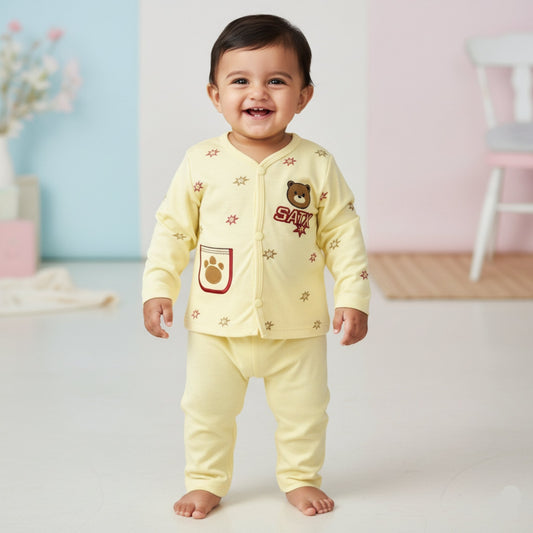 Teddy Star Breathable Cotton Suit 2pc (6-12M)