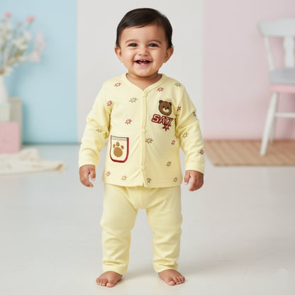 Teddy Star Breathable Cotton Suit 2pc (6-12M)