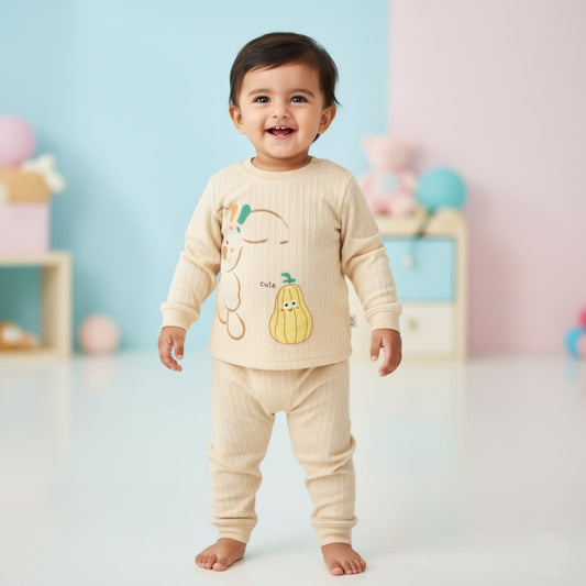 Hello Pup Pineapple Outfit 02 pc-Beige (18M-4Y)