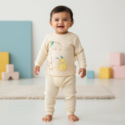 Hello Pup Pineapple Outfit 02 pc-Beige (18M-4Y)