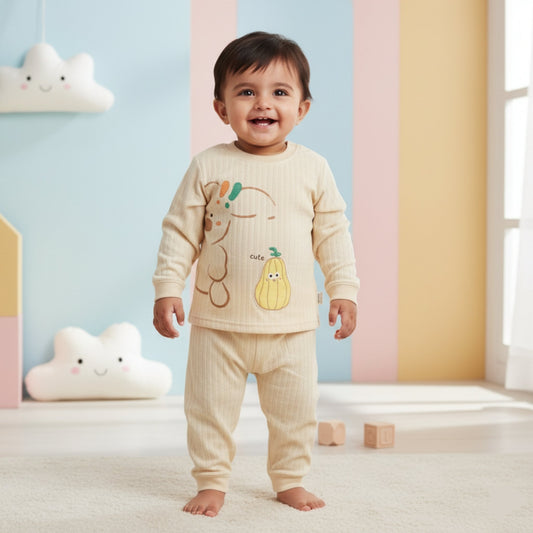 Hello Pup Pineapple Outfit 02 pc-Beige (18M-4Y)