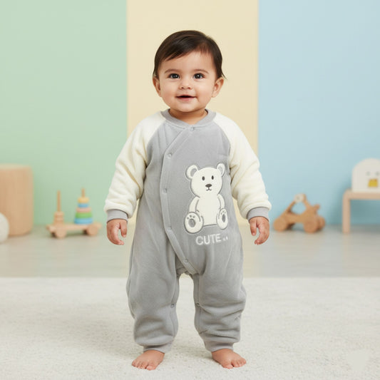 Little Cute Bear Suit Romper - Grey (18M-3Y)