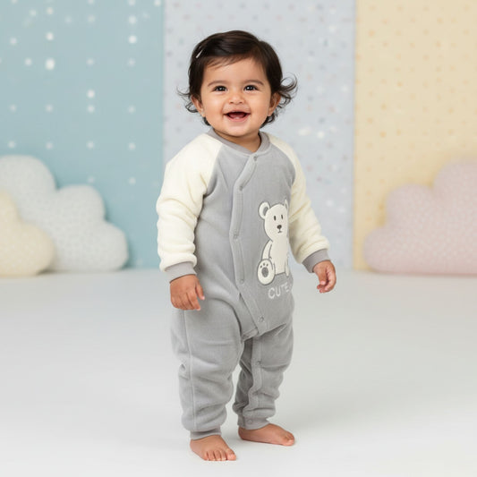 Little Cute Bear Suit Romper - Grey (18M-3Y)