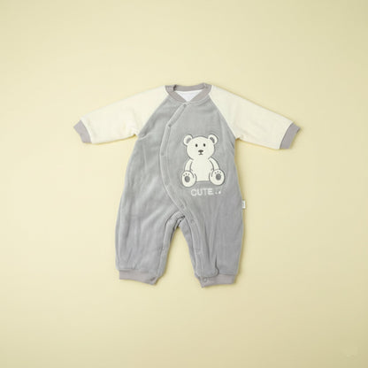 Little Cute Bear Suit Romper - Grey (18M-3Y)