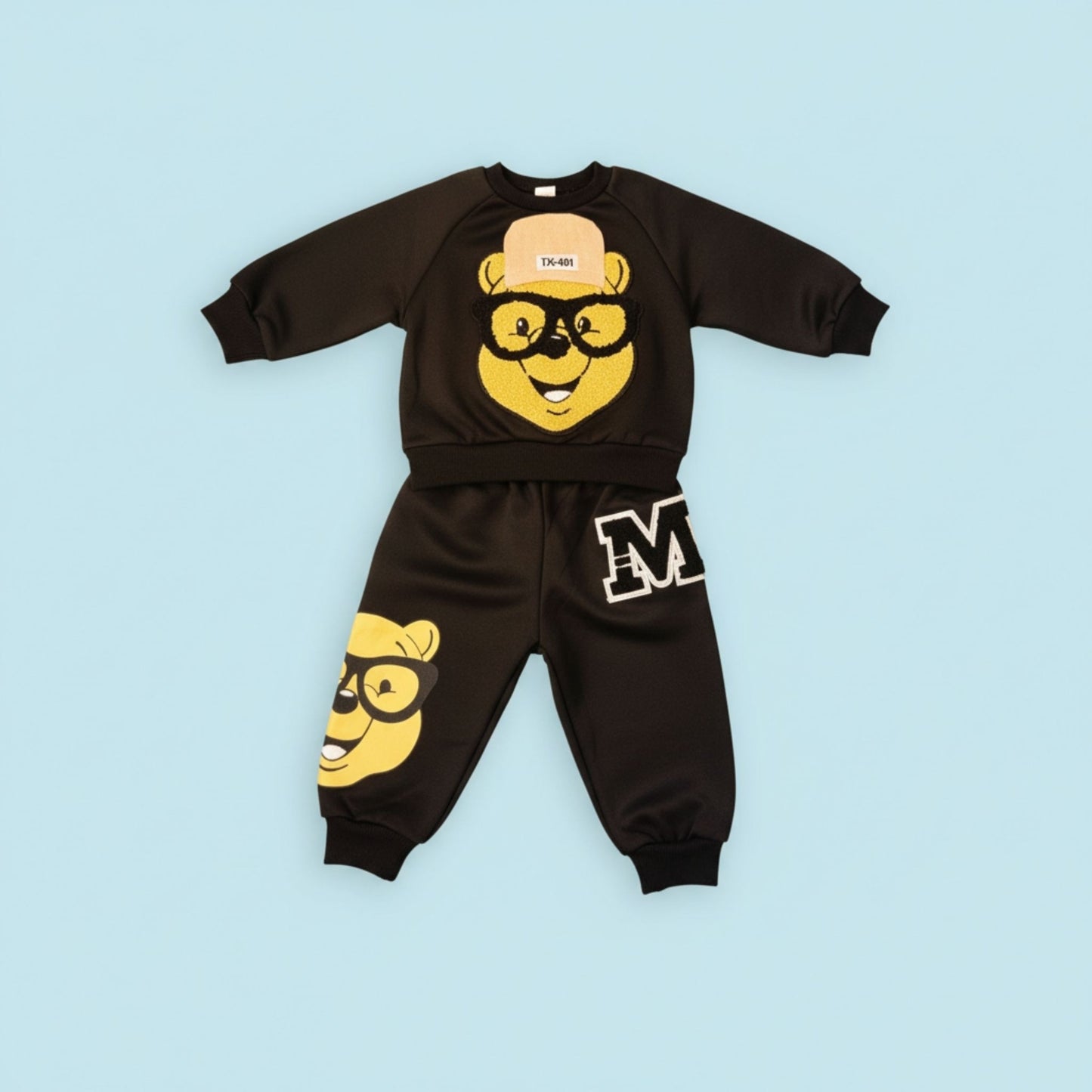 Smarty Bear Baby Outfit 2pc - Black (18M-5Y)