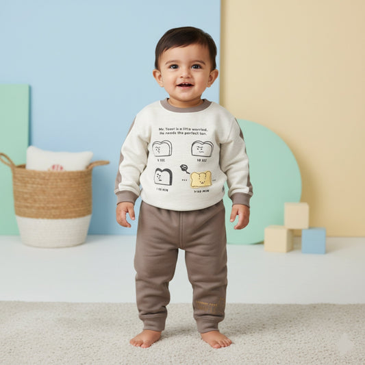 Mr. Toast Baby Outfit 2pc Grey (2-7Y)