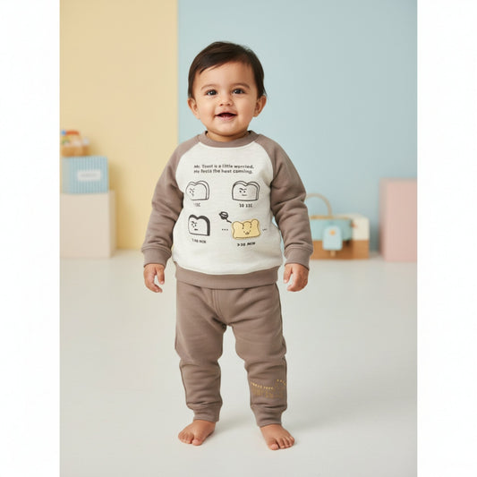 Mr. Toast Baby Outfit 2pc Grey (2-7Y)