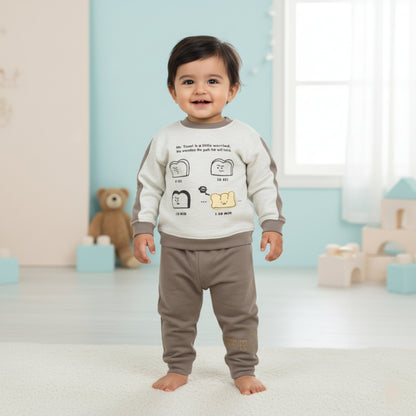 Mr. Toast Baby Outfit 2pc Grey (2-7Y)